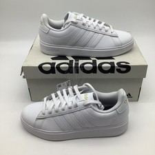 Adidas Grand Court 2.0 White Gold Tennis Shoes Sneakers GW9213 Womens Size 6.5