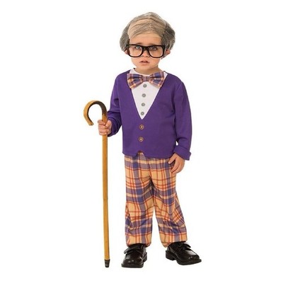 Boys Grandpa Little Old Man Geezer Child Costume Kids 100 Days Party Book Week