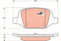 Bremsbelagsatz FÜR Abarth 500 / 595 / 695, Fiat Panda (169 ) - TRW GDB1384