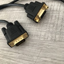 Super VGA SVGA M/F Monitor Cable Gold Plated , 6ft, NOS