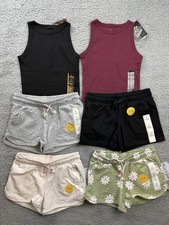 6x Cat Jack Girls Youth Medium 8 Knit Pull on Shorts Tank Top Outfit Set