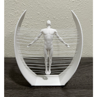 3D Print Human Sculpture Modern Floating Figure Art Decor