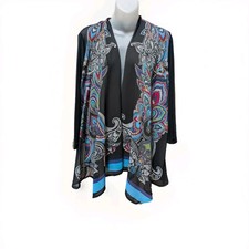 NWT Travelers By Chico's Women's Rhea Scarf Jacket, Sz. 2 US 12-14