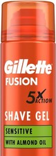Gillette Fusion5X Ultra Sensitive Shaving Gel with Almond Oil for Men 200 ml UK 16.90 per litre