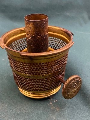 ALADDIN - MODEL B - BRASS BURNER BASKET - USED OIL LAMP PART (JDD)