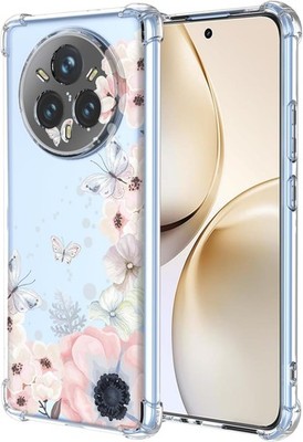 Oppo Realme 14 Pro+ 5G Case with Clear Floral Pattern, Shockproof Soft Case