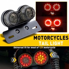 12V Motorcycle 40-SMD LED Turn Signals Brake Tail Light W/ License Plate Bracket