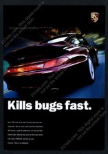 1996 Porsche 911 Turbo Kills Bugs Fast 993 car photo vintage print ad