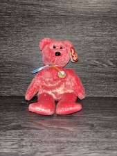 TY Beanie Baby - DECADE the Bear (Hot Pink Version) (BBOM July 2003) (8.5 inch)
