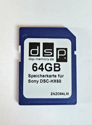 Original DSP 64GB SDXC Memory Card für Sony DSC-HX60 guter Zustand
