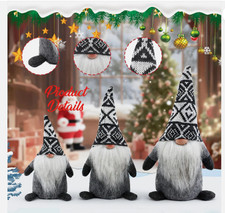 3 Pack Handmade Swedish Gnome, Scandinavian Tomte, Yule Santa Nisse, Nordic F...