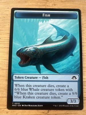 Fish Token #10 MTG Modern Horizons 3 NM X1