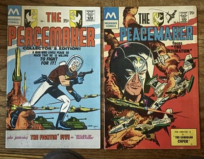 THE PEACEMAKER #1 AND #2 RAW MODERN COMICS 1978 CENA GUNN HBOMAX SHOW NICE GRADE