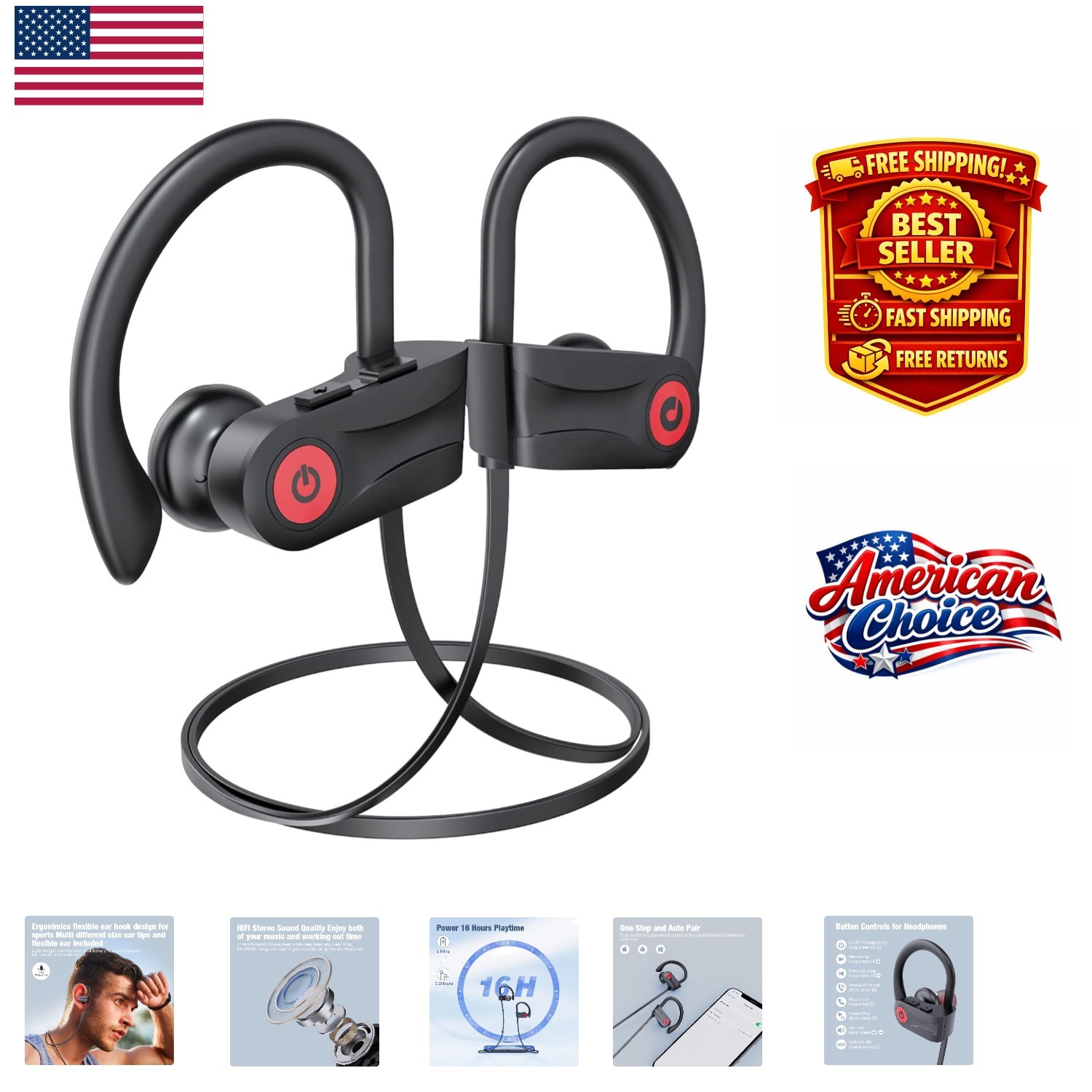 - 16 Hour Playtime, Noise Isolation For Sports & Outdoor