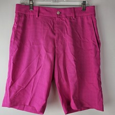 Walter Hagen 11 Collection Golf Shorts Mens 32 Hot Pink Flat Front Stretch NWT