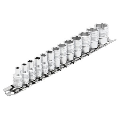 Draper Expert Metrische Sockel Set auf Ein Metall Schiene 0.6cmD 13 Teil 6 Punkt
