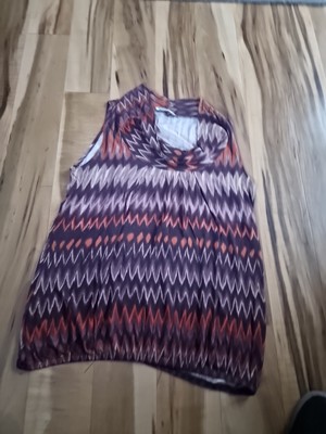 Promod Damen Sommer T-Shirt Top Ärmellos Baumwollmischung rot Gr 40-42
