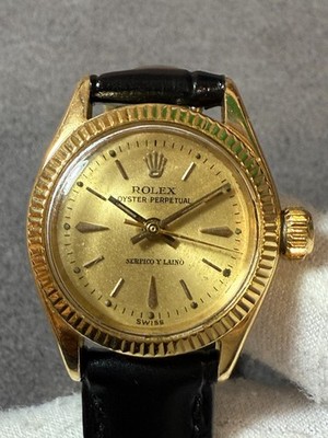 Ladies Rolex Oyster Perpetual Yellow Gold Serpico y Laino 26mm Ref. 6619 Watch