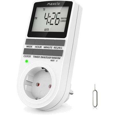 Timer Steckdose, programmierbar, Wochen, 16A, 3680W, Zeitschaltuhr, Auto