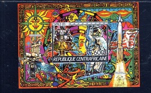 CENTRAL AFRICAN REPUBLIC #764 1985 SPACE RESEARCH MINT VF NH O.G S/S