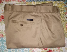 Dockers Dark Khaki Chino Pants Pleated Front Men size 36 x 34