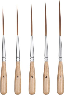 5 Pcs Long Liner Brushes Detail Paint Brushes Extra Long Fine Point Tip Pinstrip