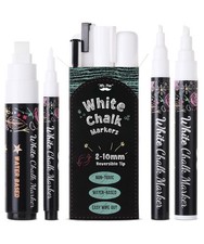 Mr. Pen- White Chalk Markers, 4 Pcs, Assorted 1 Count Pack of 4 ,