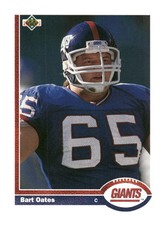 1991 Upper Deck #418b Bart Oates New York Giants Football Card