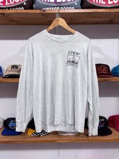 Vintage 90s Columbus Sailing Crew Gray Long Sleeve Graphic Tee L Made In USA