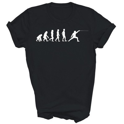 Fencing Evolution Funny Fencer Cool Unisex Shirt Gift T-Shirt