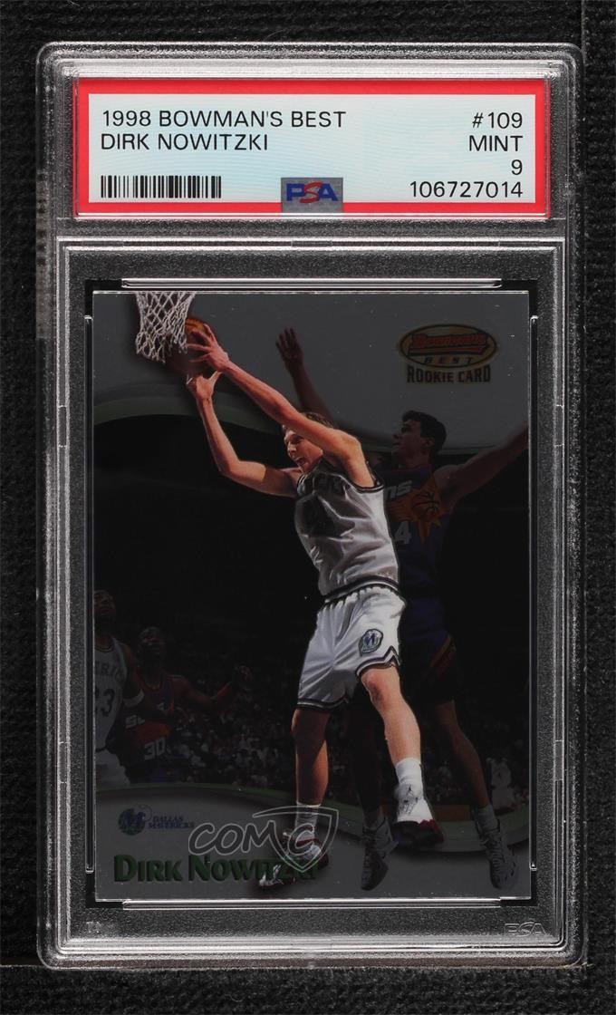 1998-99 Bowman's Best Dirk Nowitzki #109 PSA 9 MINT HOF 0nr3
