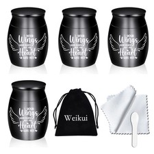 Small Cremation Keepsake Urns for Human Ashes - Set of 4 - Beautiful Mini Kee...