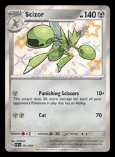 SCIZOR 191/091 SHINY RARE PALDEAN FATES POKEMON HOLO NM on eBay