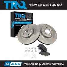 TRQ Front Semi Metallic Brake Pad & 2 Rotors Kit for 05-06 Honda CR-V CRV