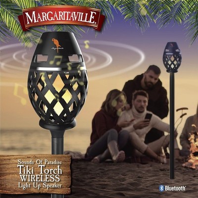 Sakar Margaritaville Tiki Torch - Waterproof Bluetooth Speaker, Portable -