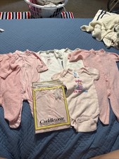Lot Of 7 Bodysuits In Various Sizes For Girls Newborn To Medium