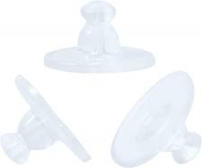 Earring Backs, Silicone Earring Backings, Clear Rubber Earring Pack of 100 