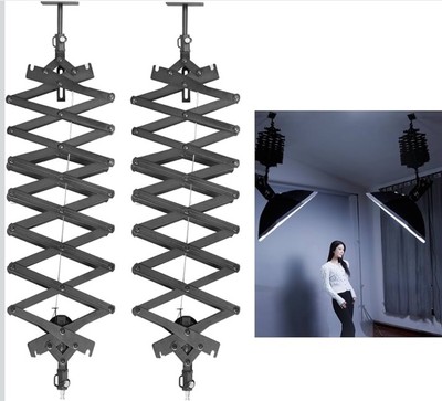 2  Pack 2M/78.7  Drop Pantograph Studio Ceiling Light Lift System 33 Lb Capacity