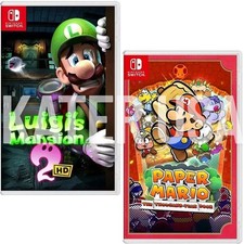 Luigi's Mansion 2 HD  Paper Mario: TTYD Switch Brand New Game Bundle