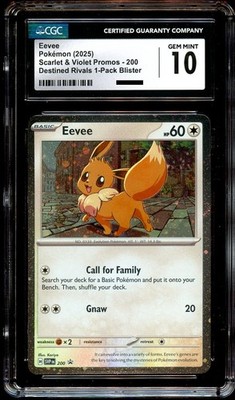 CGC 10 GEM MINT Eevee 200 SVP Black Star COSMOS HOLO PROMO SVP200