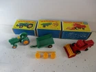 Matchbox Lesney Regular Wheels #50 John Deere, #51 Trailer, #65 Combine, boxes