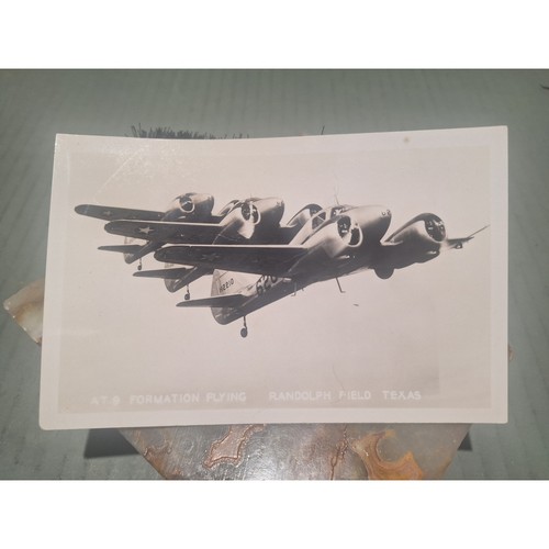 WWII Aircraft Formation RPPC EKC Randolph Field Training Photo Postcard