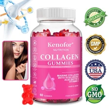 Collagen Gummies Hair Care Enhance Skin Elasticity Hydration 60 Gummy US