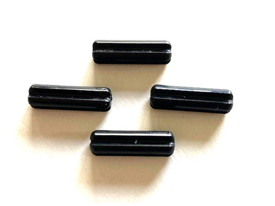 LEGO Technic Parts: Axle Rod 2L (5/8''), HTF Un-Notched, Prt# 3704, Black - 4 Pcs