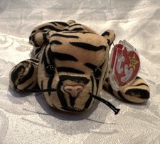 🐯 Stripes the Tiger – 1995 Ty Beanie Baby – MWMT – Style 4065