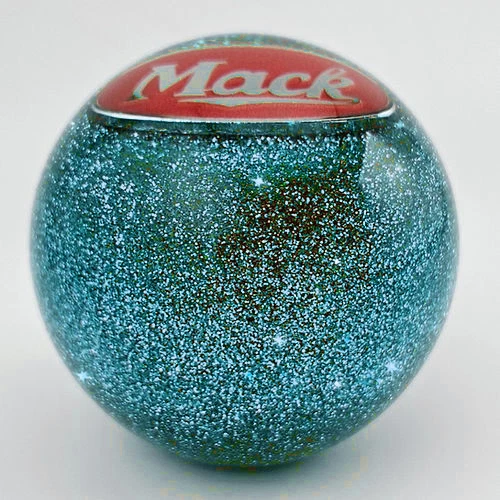 Mack Vintage Roadway Hanco Style Semi Truck Aqua Glitter Shift knob - Image 2 of 3