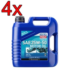 [Case of 4] LIQUI MOLY Marine 4T SAE 25W-50 Engine Motor Oil 4L