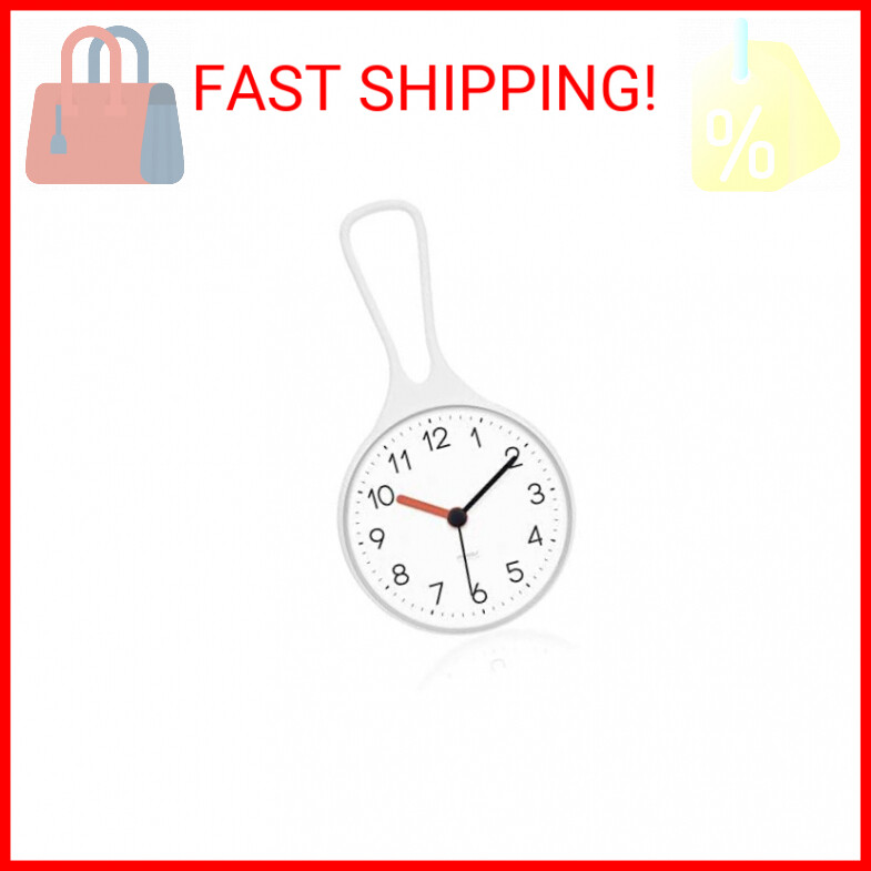 mooas Loop Bathroom Clock (White, 3 . 16 x 1 . 31 x 6 . 02 inch), Waterproof Shower Cl photo mooas Loop Bathroom Clock (White, 3 . 16 x 1 . 31 x 6 . 02 inch), Waterproof Shower Cl photo