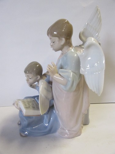 L@@K! EINGESTELLT LLADRO 5495 LG. ENGELCHOR 3 GEFLÜGELTE ENGEL SINGEND PORZELLAN - Bild 4 von 21