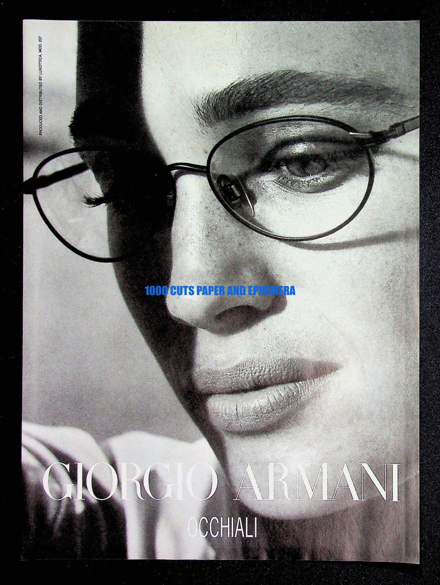 Giorgio Armani Occhiali Eye Glasses 1996 Trade Print Magazine Ad